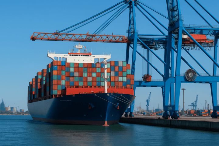 Containerhafen Schiff